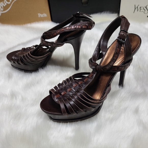 Guess "SHAYLEA"  Platform leather Stiletto Sandals Heels. - Picture 14 of 16